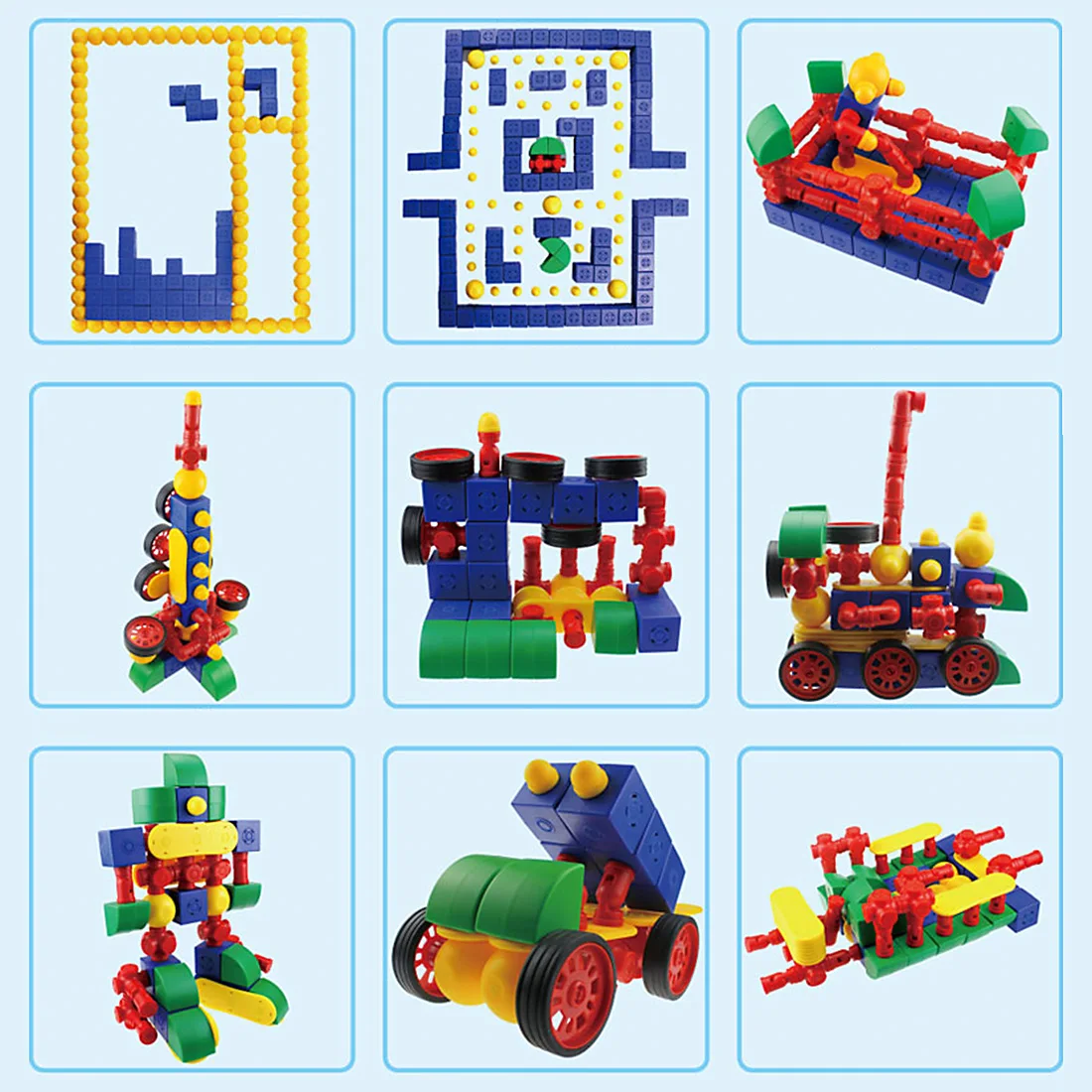 54Pcs Magnetic Building Blocks Educational Construction Kit Children Plastic Game Puzzle Educational Toys Gifts For Child Kids