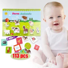 Livre éducatif Montessori pour enfants en bas âge, jouets pour enfants d'âge préscolaire, livre d'activités calme, autocollant éducatif, livre cadeau