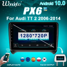 راديو السيارة PX6 ، Android 10 ، نظام تحديد المواقع العالمي (GPS) ، بلوتوث ، ستيريو ، 2 din ، مشغل وسائط ، للسيارة Audi TT MK2 (2006 2012)