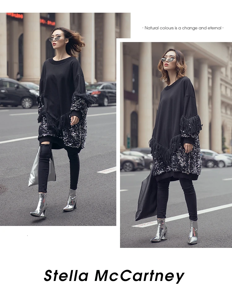 Max LuLu Осенняя мода корейский стиль Женская одежда в стиле панк Для женщин с пайетками в мозаичном стиле для детей толстовки с капюшоном повседневная женская обувь негабаритных толстовка