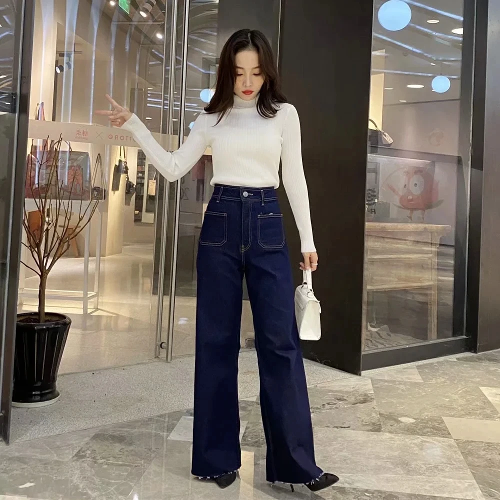 Withered Vintage Mom Jeans Woman England Style Fashion High Street ...