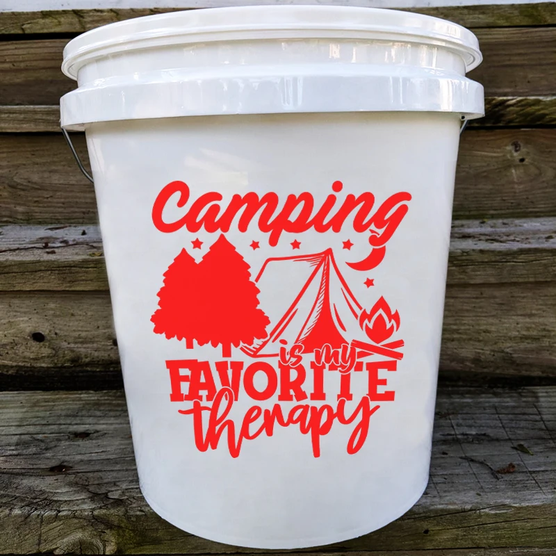 Camping Bucket or Door Decal Sticker 