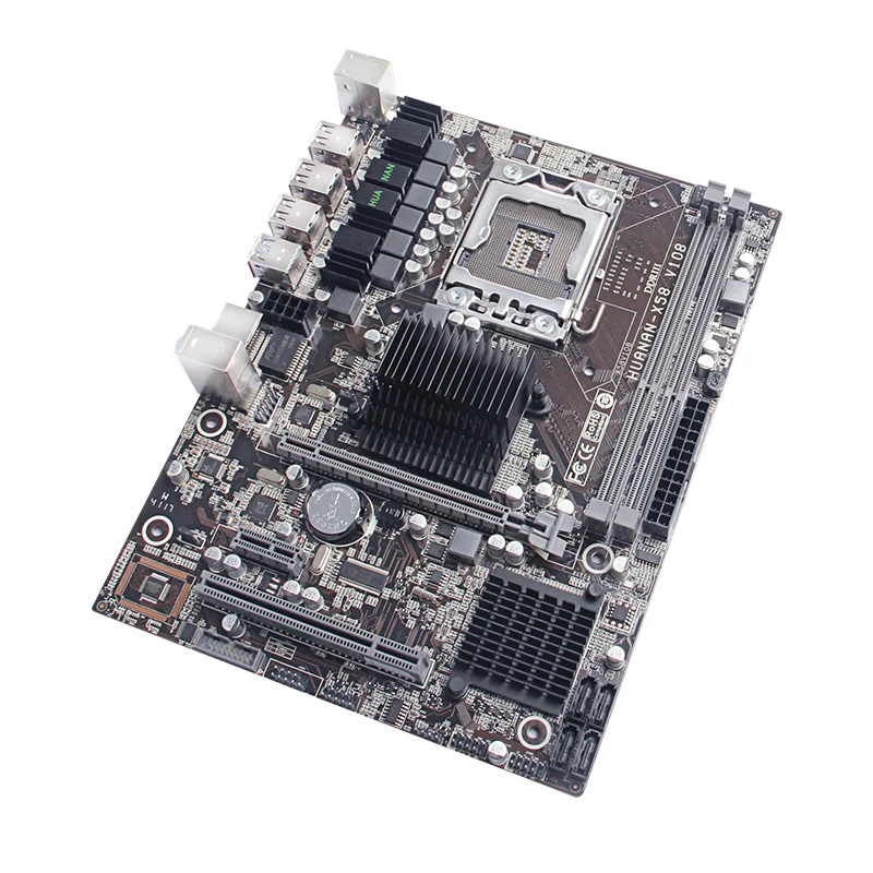 HUANANZHI X58 LGA1366 материнская плата со скидкой X58 настольная материнская плата с USB3.0 портом процессор Xeon X5650 2,66 ГГц с кулером