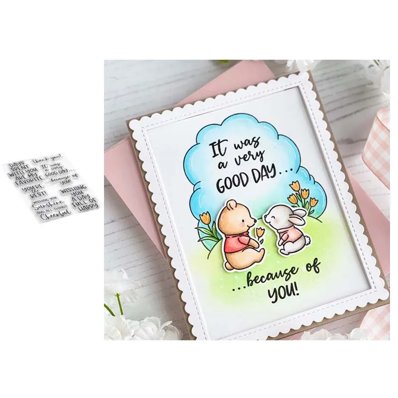 

English phrase Clear Rubber Stamps for DIY Scrapbooking Card Transparent Stamp Handmade Making Album Crafts Decor New Stamps