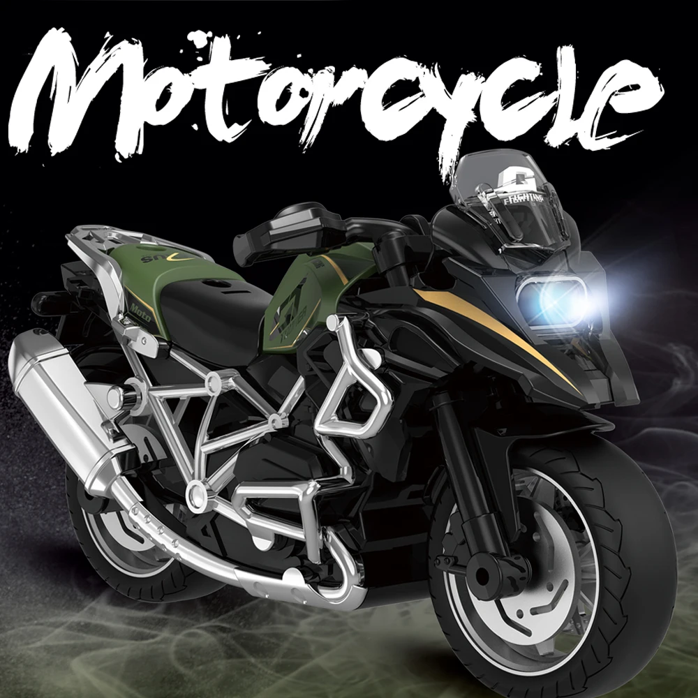 Vehículos de fricción con luz y sonidos para niños, motocicletas de juguete, motocicletas, juguetes para niños de 2 a 9 años