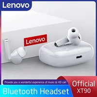 Lenovo XT90 wodoodporne słuchawki TWS prawdziwe bezprzewodowe słuchawki z walizką do ładowania kompatybilny z Bluetooth słuchawki douszne sportowe
