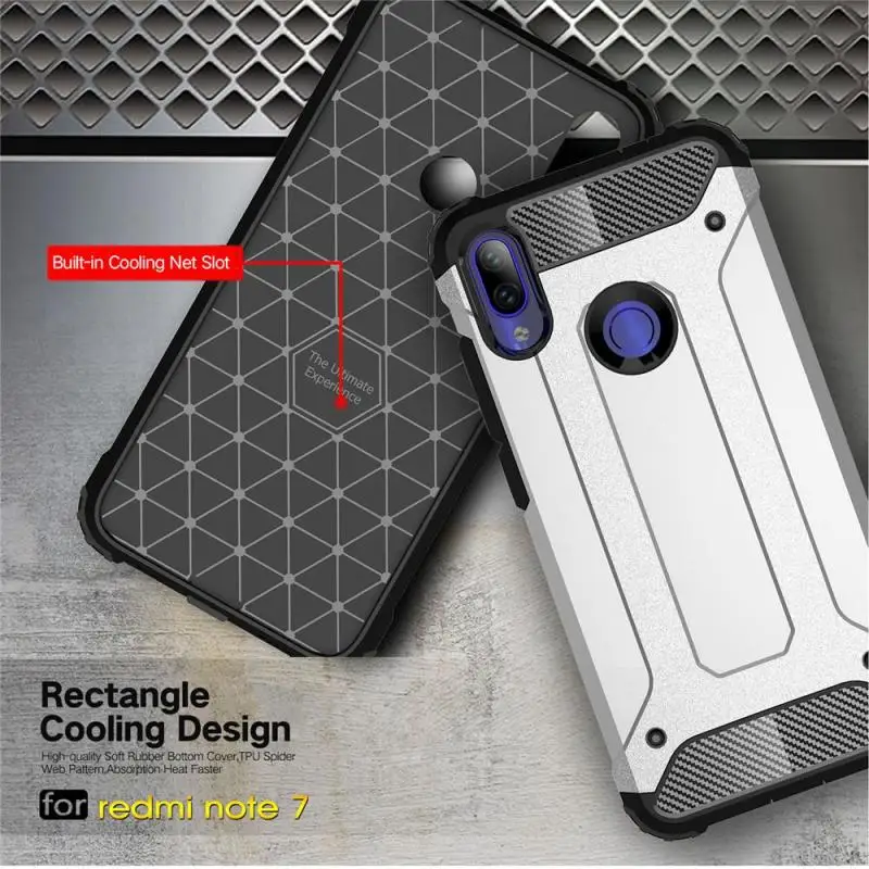 UPaitou прочный двухслойный защитный чехол для Xiaomi Redmi 8A 7A K20 Go Note 7 Pro Чехол сверхпрочный чехол для Redmi Note8 чехол