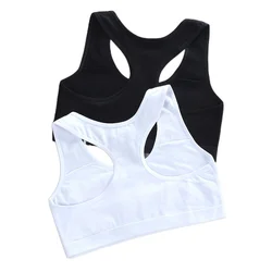 Yk menina sutiãs roupa interior colete racerback esporte treinamento sutiãs topos para meninas tubo superior em camadas adolescente colheita superior puberdade