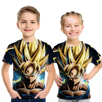 

Newest DBZ Children T-shirt Classic anime dragon z ball printing 3d t shirt boys/girls tops saiyans Sonogong cosplay kids tshirt
