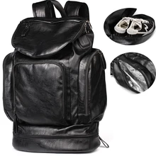 Большие сумки, кожаный рюкзак для путешествий, водонепроницаемая мужская дорожная сумка для выходных, большая сумка для ноутбука 15,6, usb зарядка, обувь, дорожные сумки