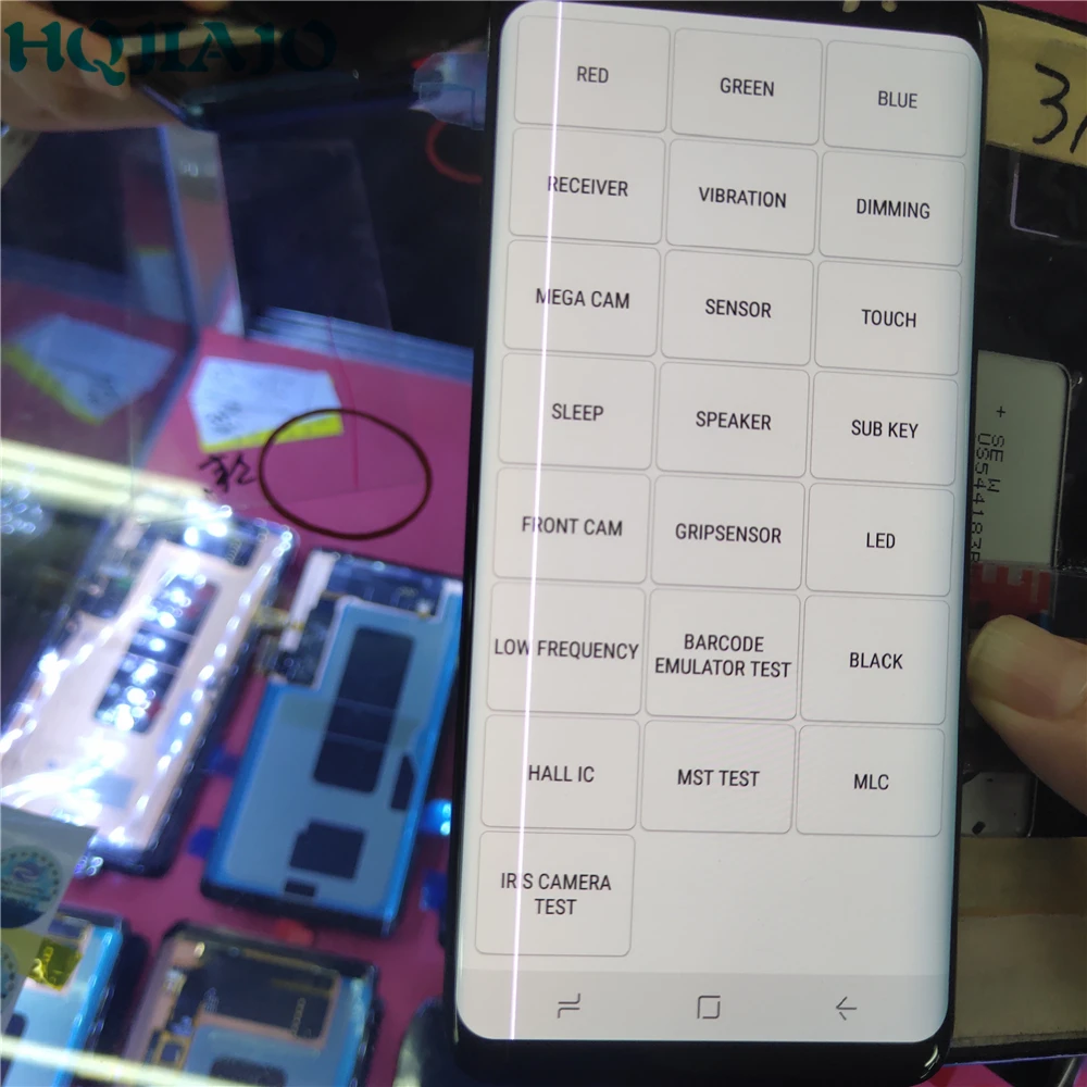 Есть линия AMOLED тест для samsung Galaxy S9 S9+ G965F G965W сенсорный экран дигитайзер ЖК-дисплей для samsung G965 G965U G960