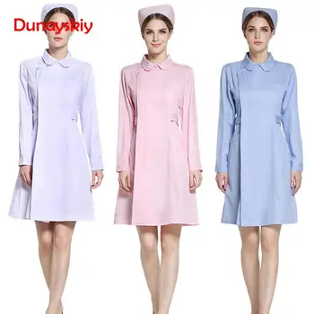 

New Fashion Hospital Medical Scrub Clothes Fashionable Design Slim Fit Dental Scrubs Long Sleeve Overall Solid Nurse Uniform