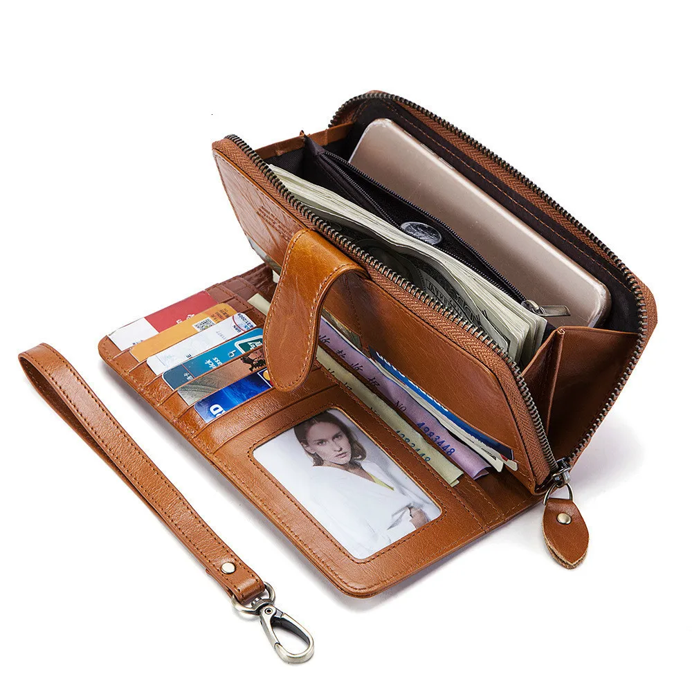 

Hot Woman Hand Take Package More Function Long Fund Zipper Doka Position Will Capacity ladies Wallet purse wallets for women
