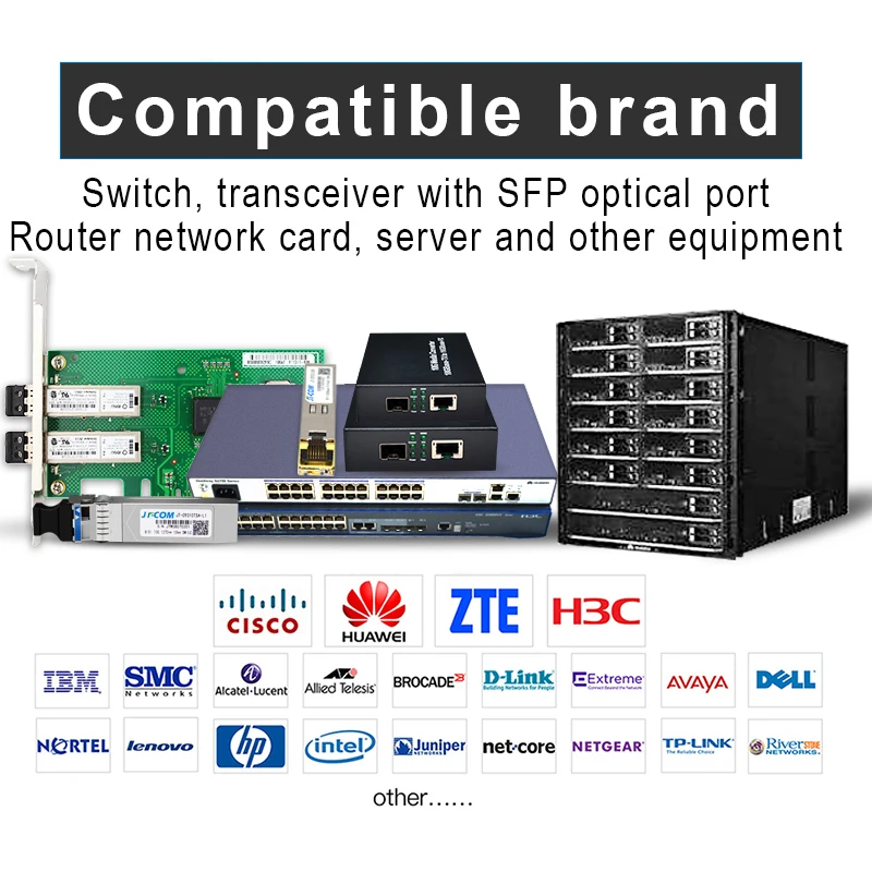 1000Mbps Mini Gbic 850nm 550m SFP Transceiver Module Gigabit Multimode Duplex LC DDM Compatible with Cisco/Mikrotik Switch