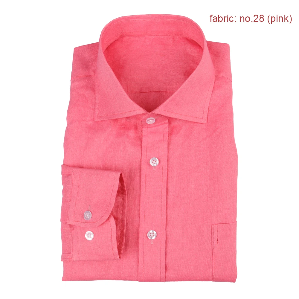 Summer White Linen Shirts Men Linen Shirt Tailor Made Dress Shirts Custom Fit Shirt Men Slim Fit Men's Linen Shirts Long Sleeve