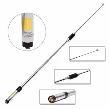 

Uhf/Vhf 144/430Mhz Sam-Male Ham Radio Transceiver Telescopic Antenna 35-Inch High Gain Extendable For Baofeng Uv-3R Uv-100