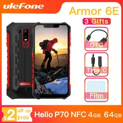 Ulefone Power 6E Водонепроницаемый IP68 NFC прочный мобильный телефон на процессоре Helio P70 Otca-core Android 9,0 4 Гб + 64 Гб беспроводной зарядки смартфона