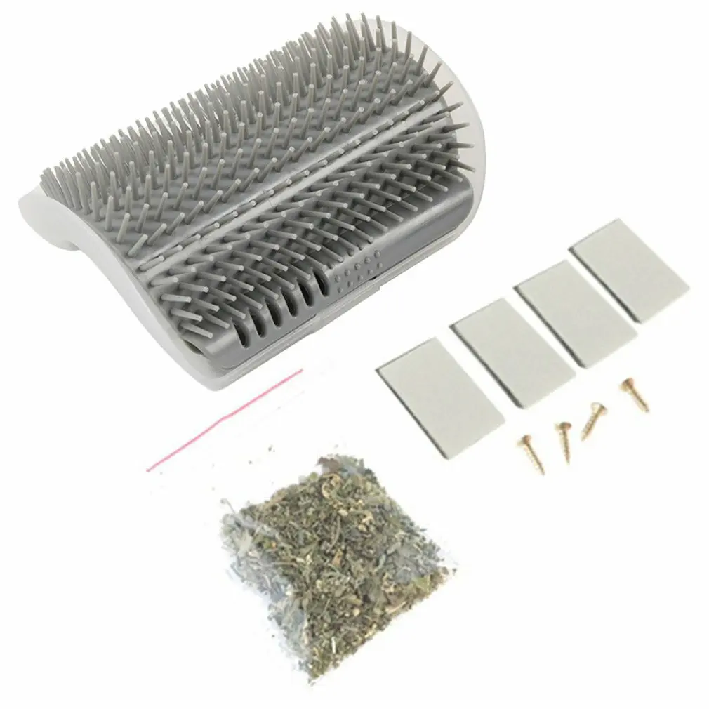 

Pet Products For Cats Brush Corner Cat Massage Self Groomer Comb Brush With Catnip Cat rubs the face a tickling comb