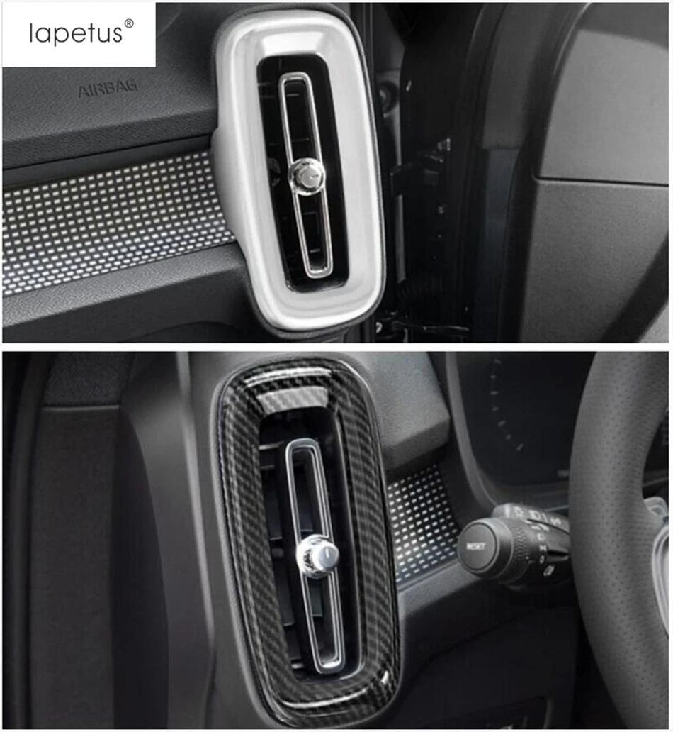 

Lapetus Accessories Fit For VOLVO XC40 2018 2019 2020 ABS Front Side Air Conditioning AC Outlet Vent Molding Cover Kit Trim