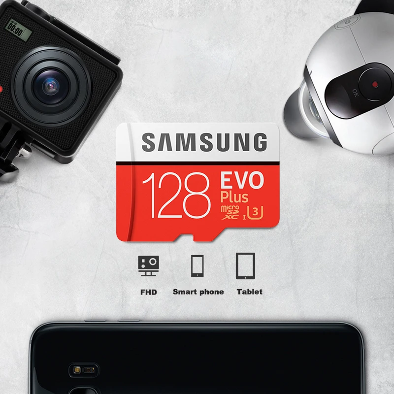100% оригинальная карта памяти SAMSUNG EVO Plus Micro SD 128 Гб microsd TF cartao de memoria для смартфона