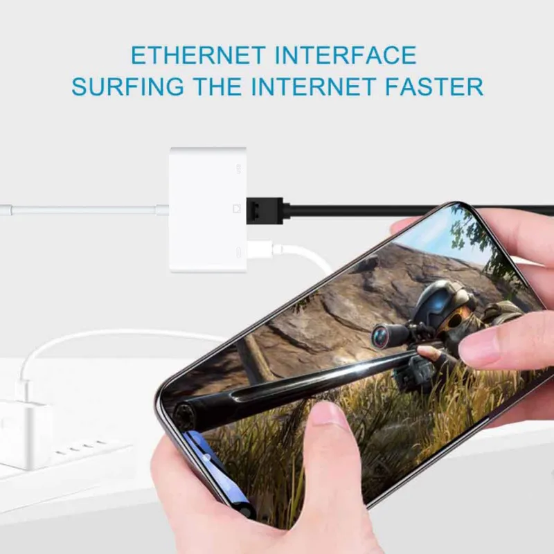 OTG Тип C до USB RJ45 концентратор 10/100 Мбит/с адаптер высокое Скорость быстрой зарядки
