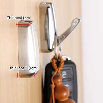 

Zinc Alloy Brushed Invisible Small Hook Automatic Bathroom Towel Coat Wall Mounted Towel Hook TUE88