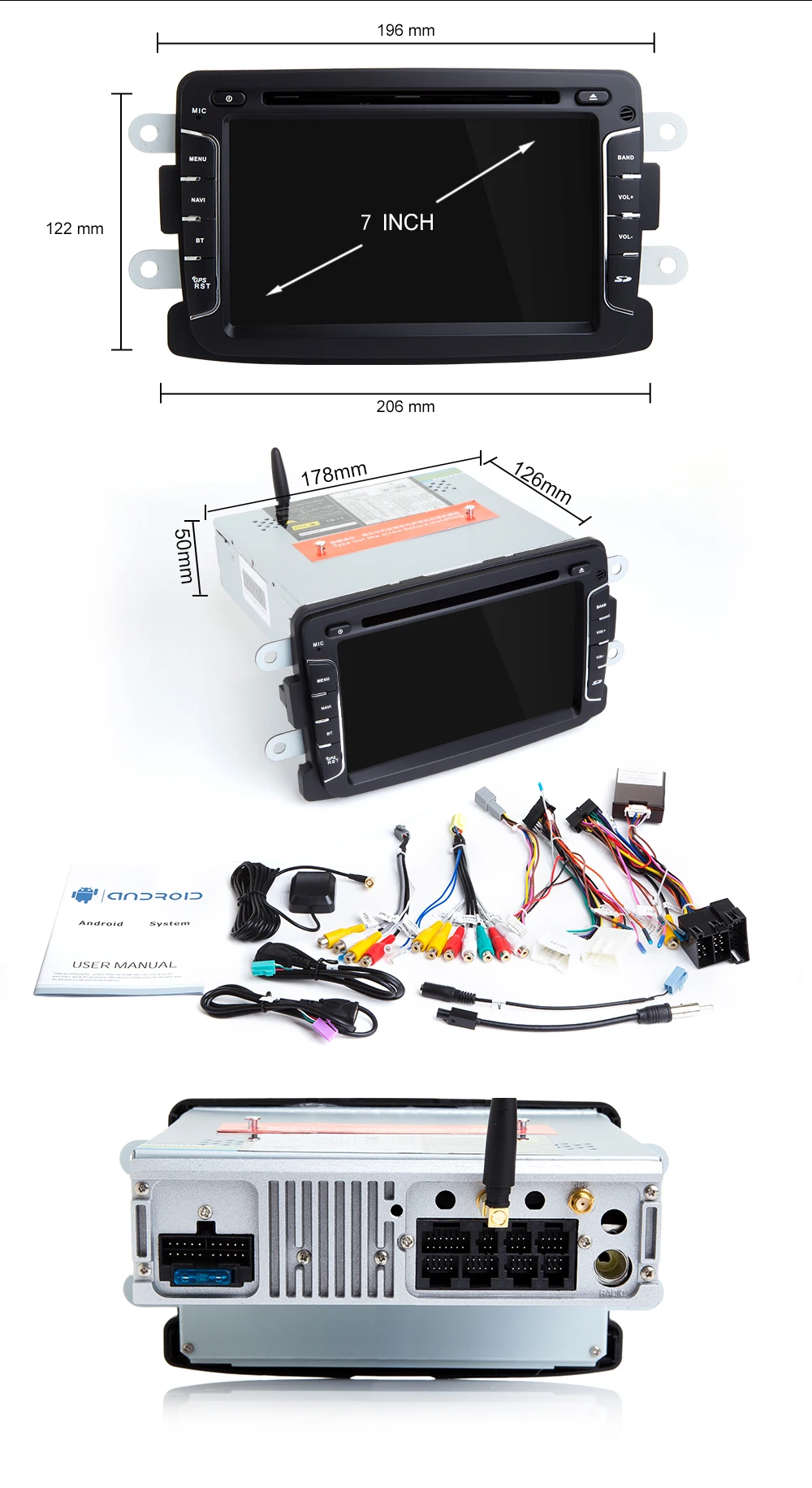 1 din android 9,0 автомобильный радио мультимедиа для Dacia Lodgy Logan, Duster Sandero Renault Captur/Lada/Xray DVD gps навигация DSP 4GB