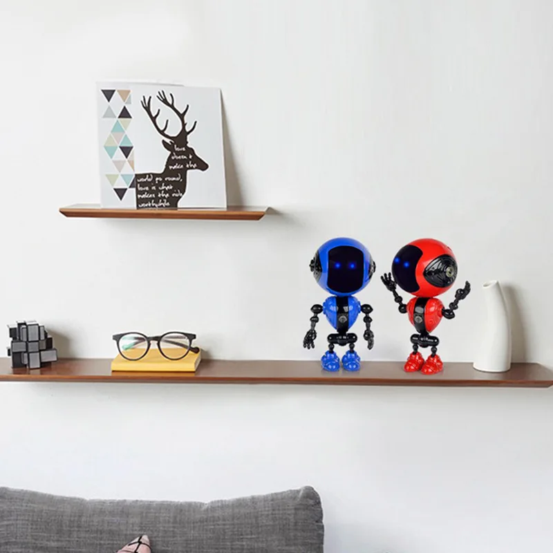 

Third Generation Alloy Robot Mini Rechargeable Multi-functional Voice Light Transformation Toy Cute Light Robot