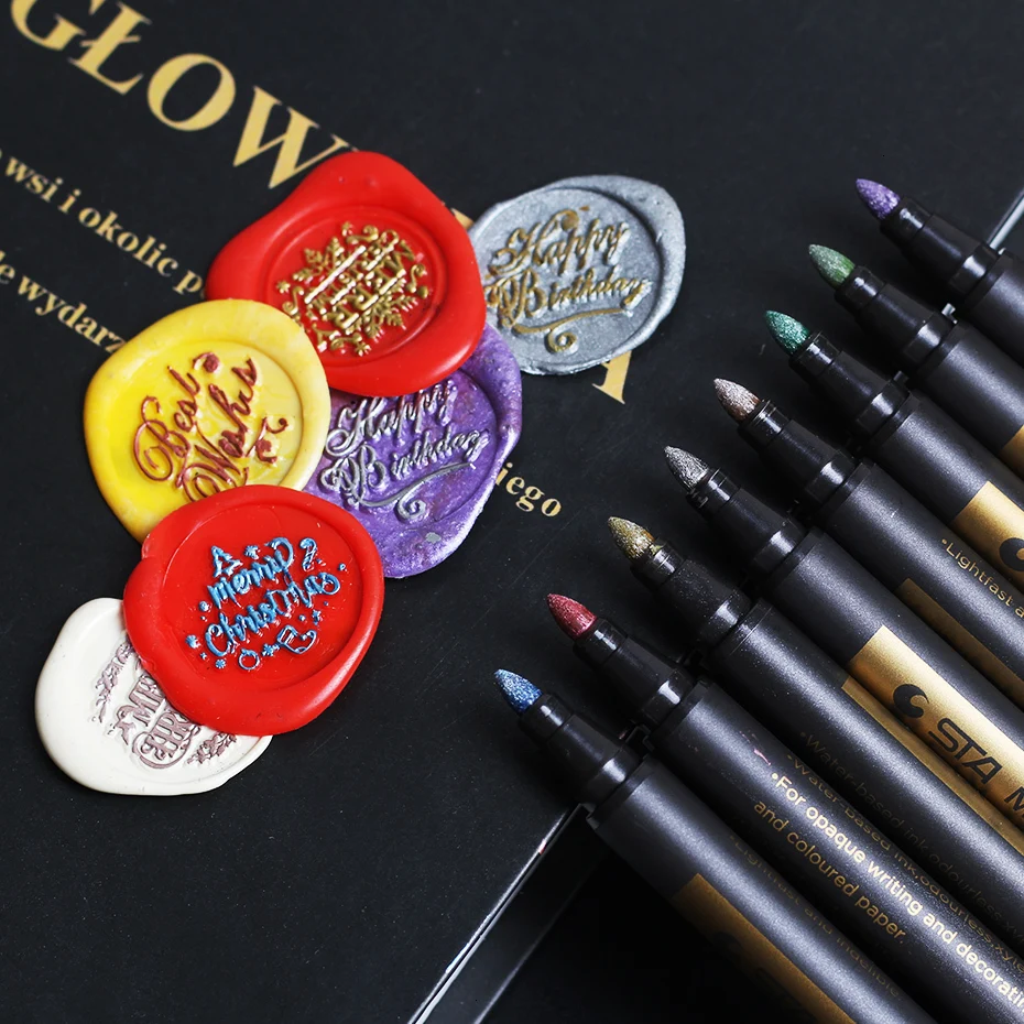 15 индивидуальная цветная ручка для восковой печати, штамп, ручка, украшение, воск, печать, металл, золотой цвет, ручка, металлическая печать, воск, штамп, цветная ручка