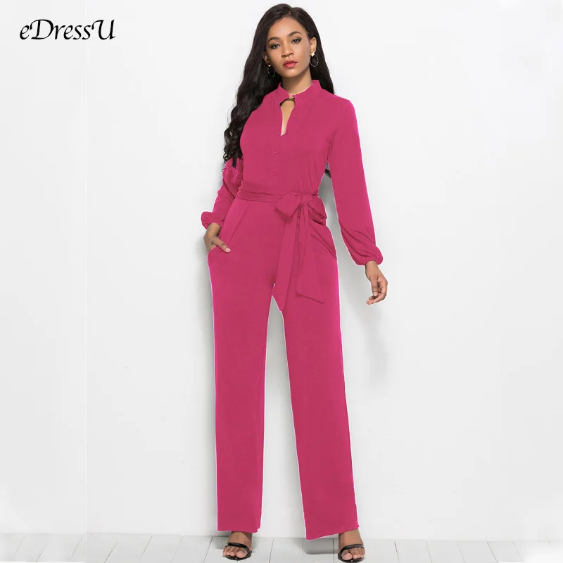 S-3XL Women Jumpsuit New Elegant Wide 