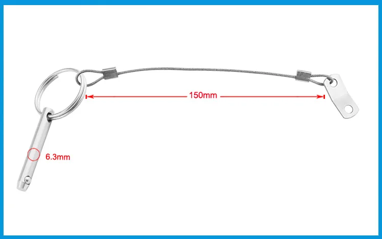 Нержавеющая сталь 316 быстроразъемный штифт с шнурком для ЛОДКИ БИМИНИ верхней палубы шарнир морской аппаратной части