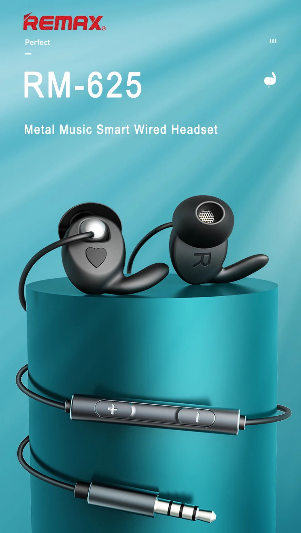 Remax Metal Earphone with Ear Caps (RM-625) - OTC.LK