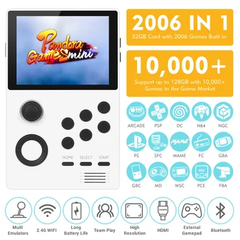 

2020 Handheld Portable Android Retro Arcade Game Console Pandora Games Mini 2006 IN 1 Pandora's Box Gamepad WIFI Bluetooth