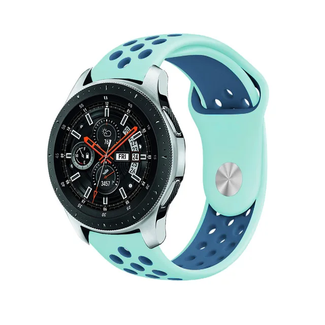 22 мм 20 мм спортивный ремешок для samsung Galaxy Watch активный силиконовый браслет активный 2 полосы S2 S3 42 мм 46 мм ремешок для Huami huawei gt 2 - Цвет: S