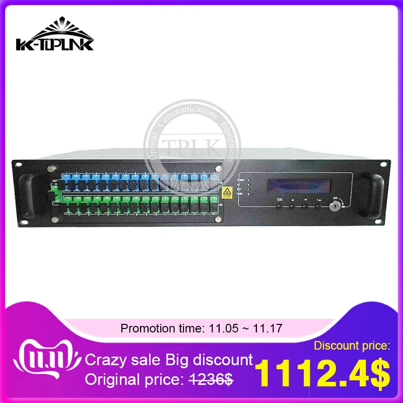 1U 1550nm 16port* 16dbm CATV EDFA без WDM sc/apc, sc/upc, FTTH оптический усилитель высокой мощности