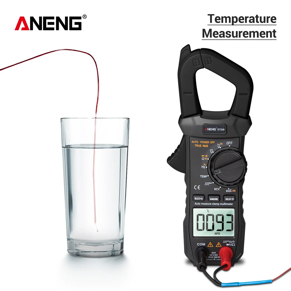 ANENG ST209 Digital Multimeter Clamp Meter 6000 counts True RMS Amp DC/AC Current Clamp tester Meters voltmeter 400v Auto Range