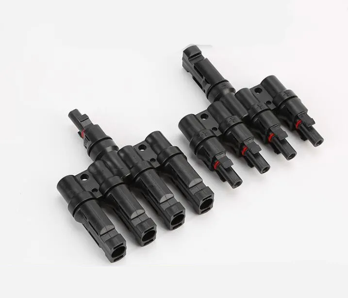 

1 set 1to4 female and male MC4 Branch parallel connection Electrical Solar MC4 Connector with pin Panel Cable Wire Connector