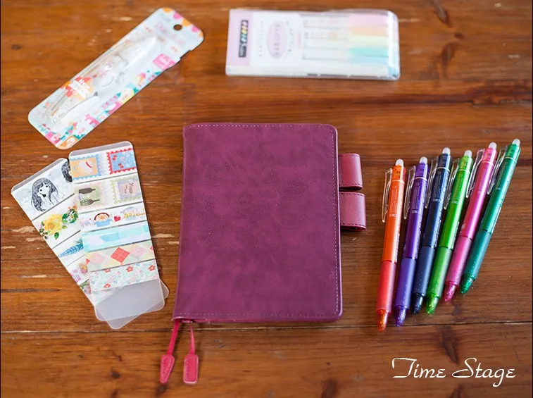 

2019 japan A6 a5 notebook stationery diary billbook hobo specifications cover japanese style cover dark reddish purple