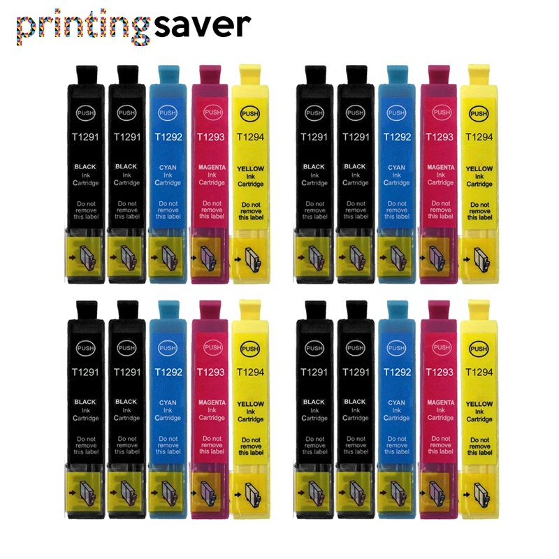 20pcs T1291 T1294 T129 T1295 Ink Cartridge Replacement Stylus Office