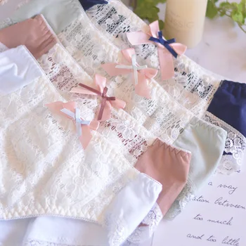 

Classical Floral Lace Panties For Women Patchwork Hollow Out Sexy Underwear Sexy Cotton Briefs Lace Edge Female Lingerie Girls