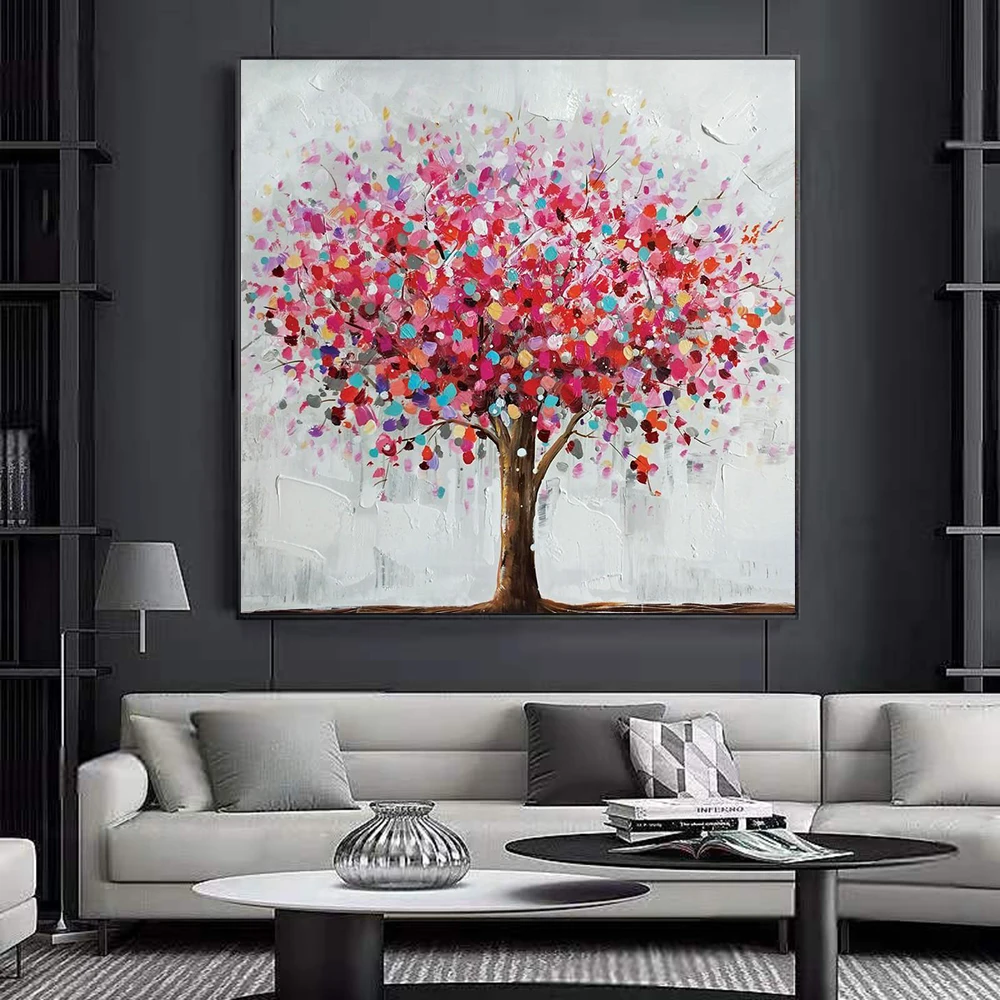 

Modern Home Decoration Paintings Colored Tree Canvas Painting Abstract Posters and Prints Wall Art Picture For Living Room Decor
