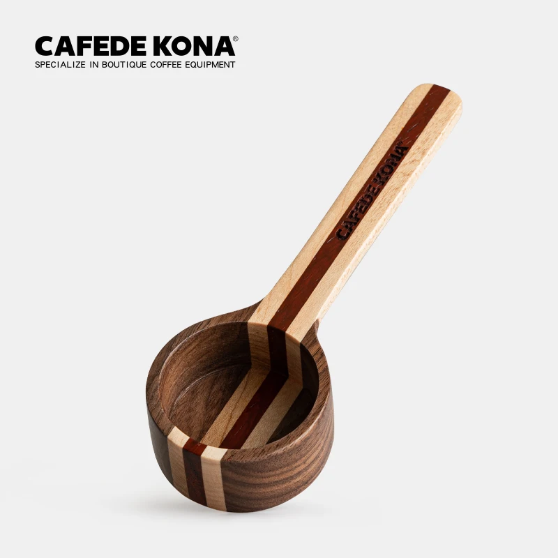 Walnut measuring spoon Scoop coffee beans Kitchen measuring tool Wooden spoon color matching series afbeelding