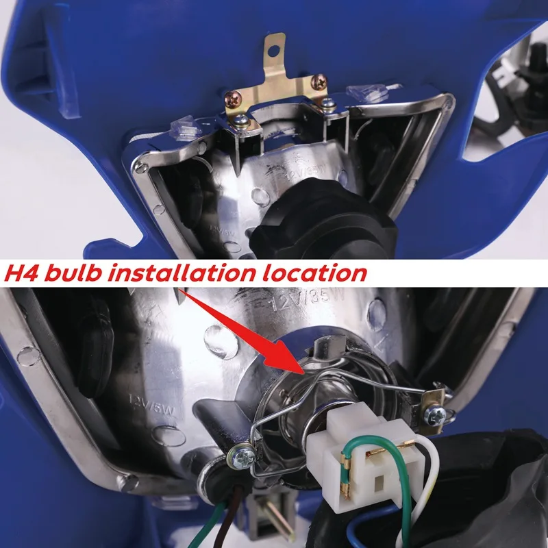 Мотокросса фары KLX модифицированные Ghost Face Motos Универсальный H4 передняя фара мотоцикла для EXC SX SXF XC MX SMR Moto