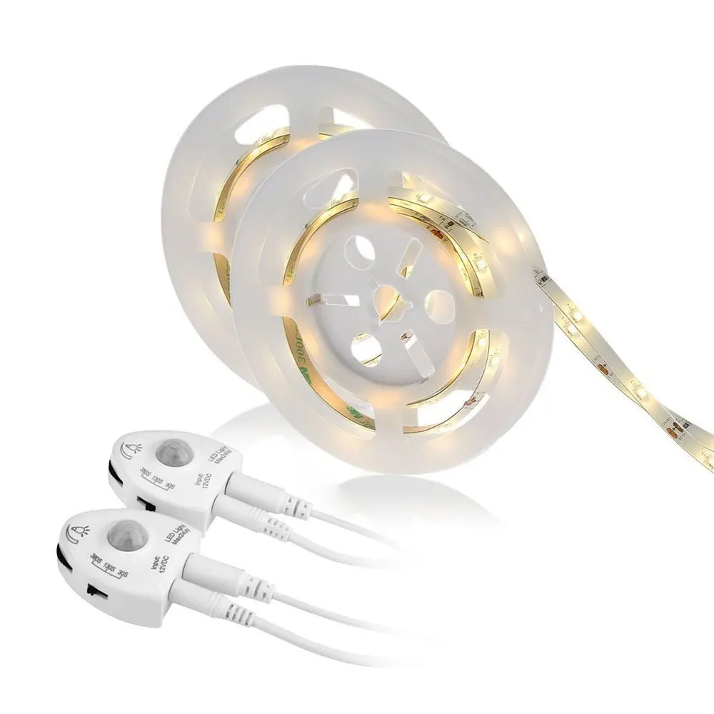 Intelligent индукционный шкаф светодиодные полосы лампы 1,2 м 2835smd DC12v переключатель датчика освещение для гардероба светодиодные полосы света для кровати