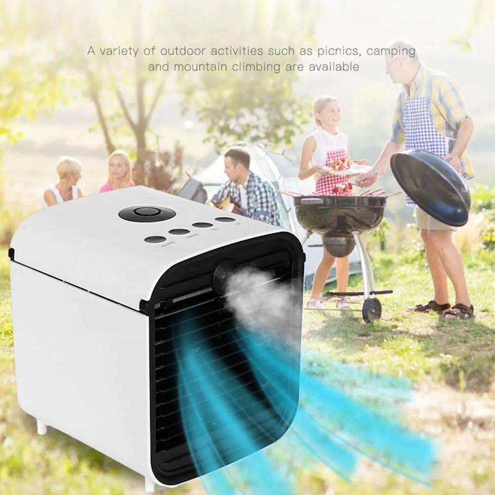 

Mini Colorful Fan Four Generations Without Battery Multi-function Spray Air Cooler Personal Home Office Desk Swamp Cooler