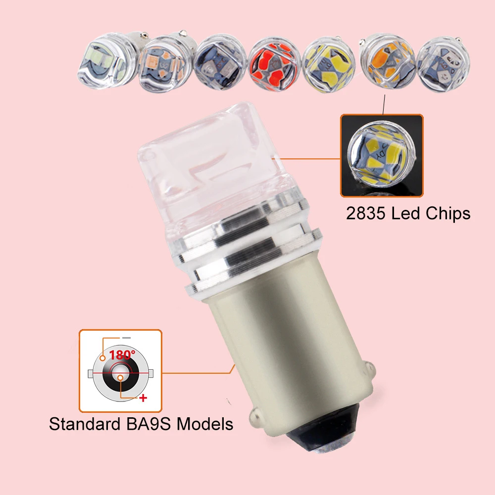 10x BA9S T4W LED ڵ  3D T2W T3W H5W ׸ ڵ LED ȣ , 3 LED 2835 SMD 12/24V ڵ ̵ Ŀ 
