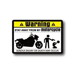 Funny Dont Touch Warning Mark Text Unique Decal Car Sticker Decals for Motorbike Motorcycle 8cmx5.3cm