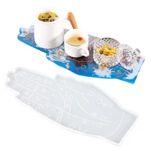 

Tray Silicone Resin Molds Palm Sharp Crystal Epoxy Resin Constellation Storage Tray Molds for DIY Coasters Home Decoration