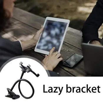 

Tablet Computer Stand Convenient Black Bed Clip Desktop Bedroom Durable Metal Bracket Fixing Frame For Ipad