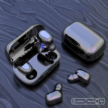 

Bluetooth 5.0 Headset TWS Wireless Earphones Mini Earbuds Sport Stereo Earphones with Charging Cable